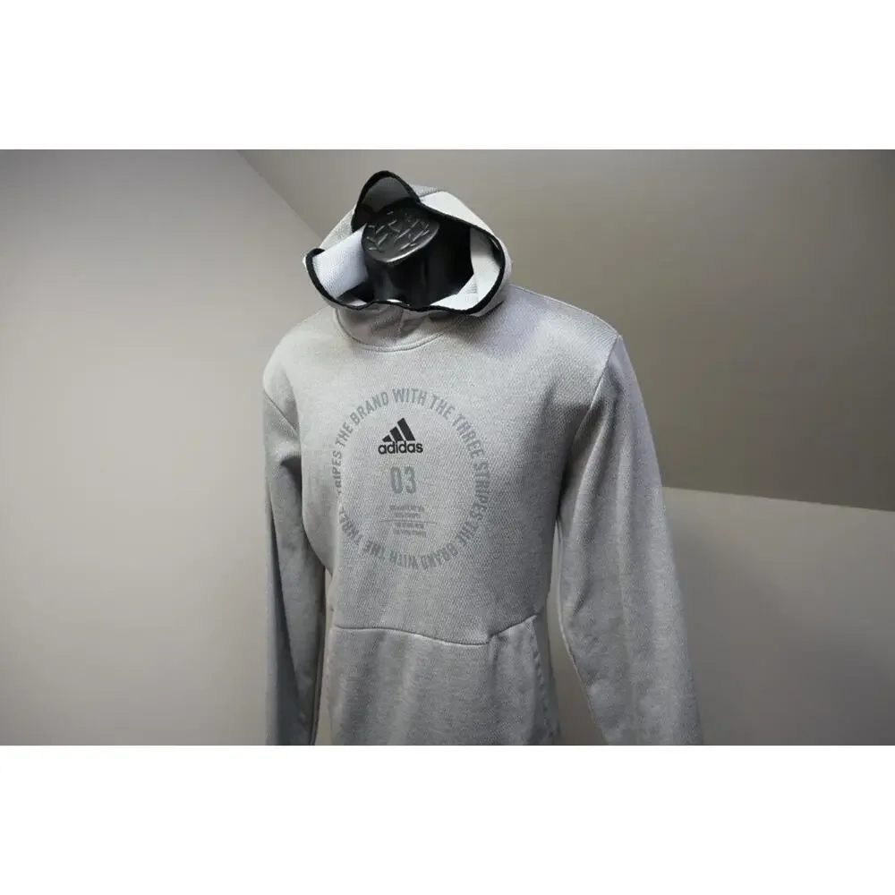 Adidas‎ Hoodie ClimaWarm Athletic Pullover Sweater Gray Mens Size Medium